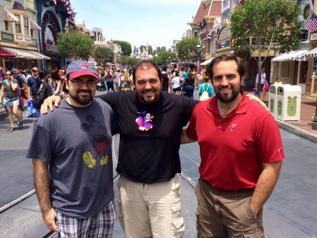 Mike, AJ, and Chris at Disneyland